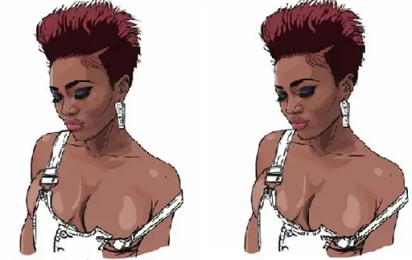 Jeez!! Fan Gifts Eva A Painting Of Herself, Other Fans React Says Her B00Bs Isn’t That Big (See Photo)
